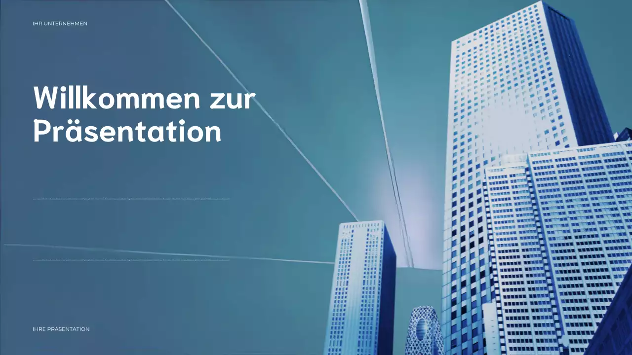 blaue moderne IT-Präsentation