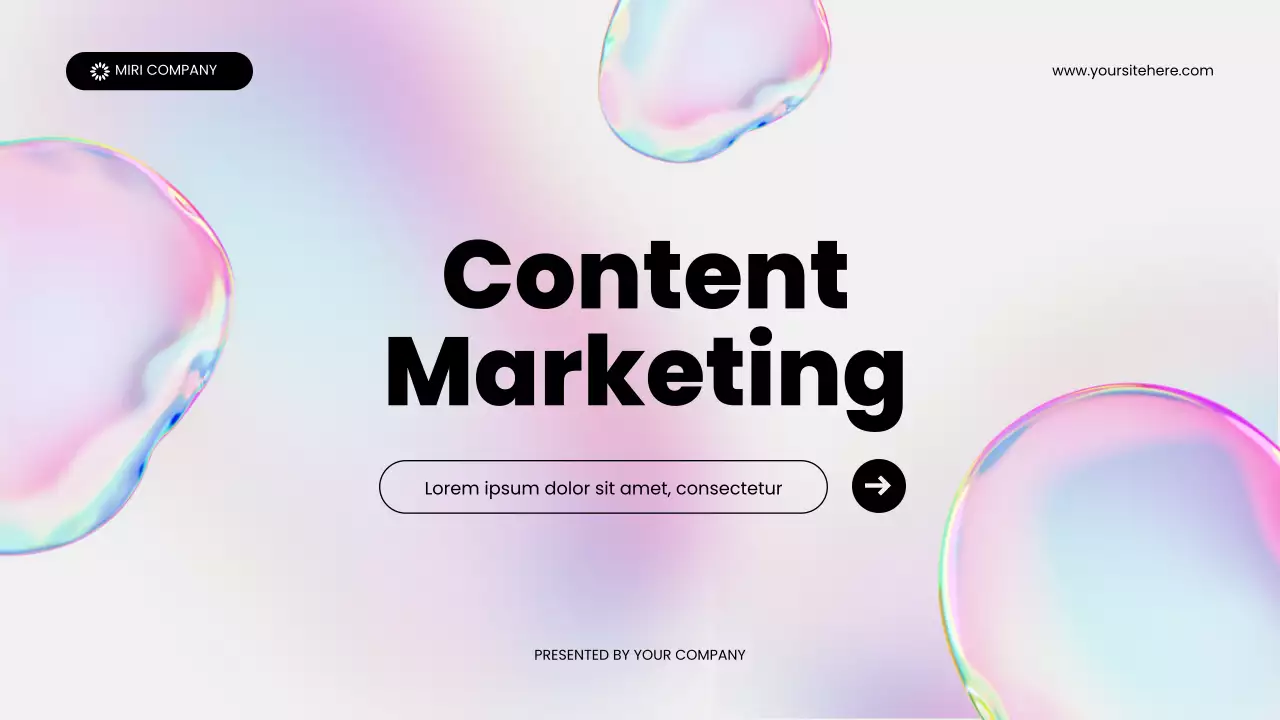 Rainbow Holographic Abstract Content Marketing Promotion Presentation