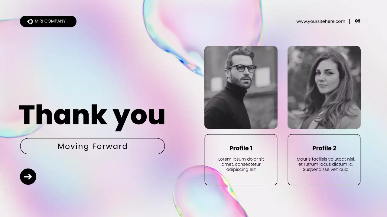 Rainbow Holographic Abstract Content Marketing Promotion Presentation