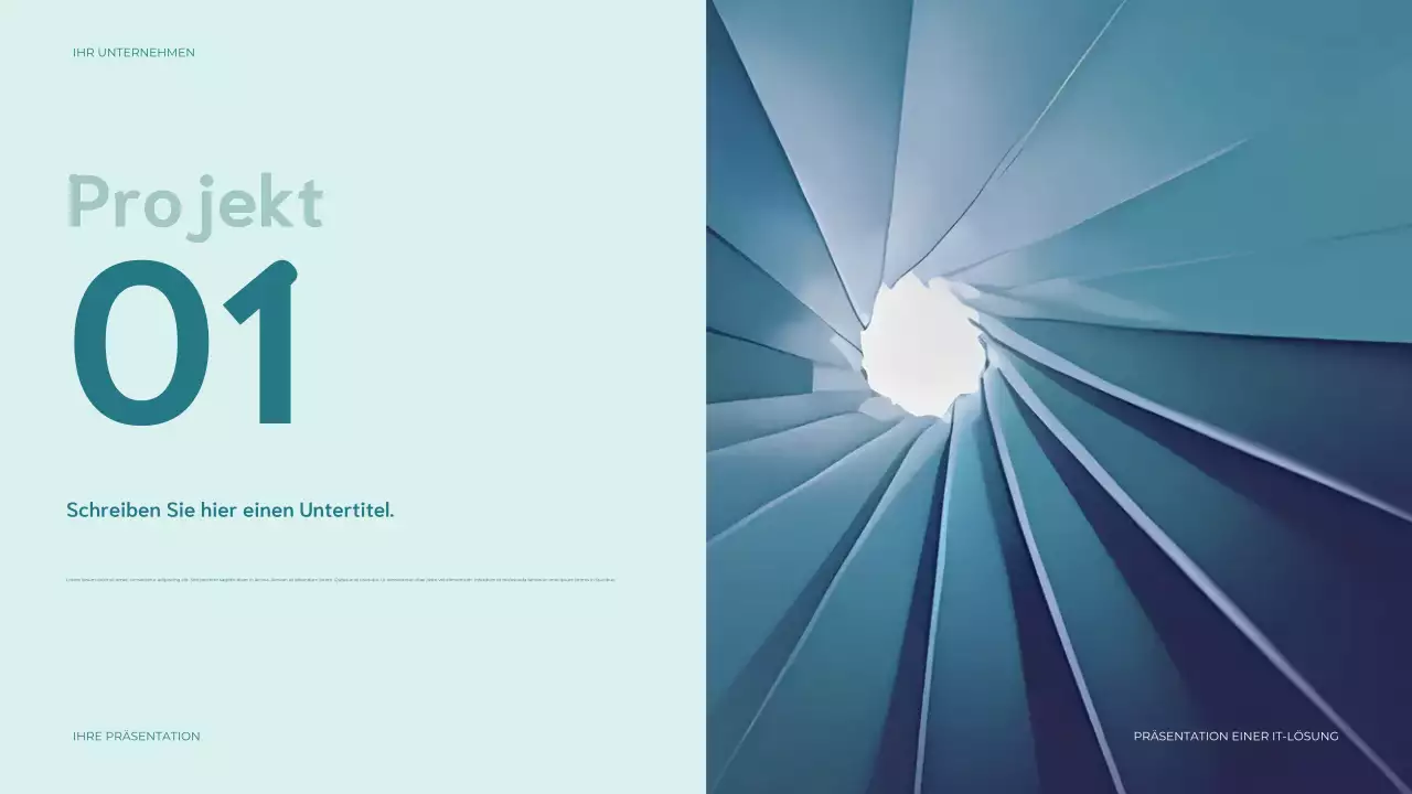 blaue moderne IT-Präsentation