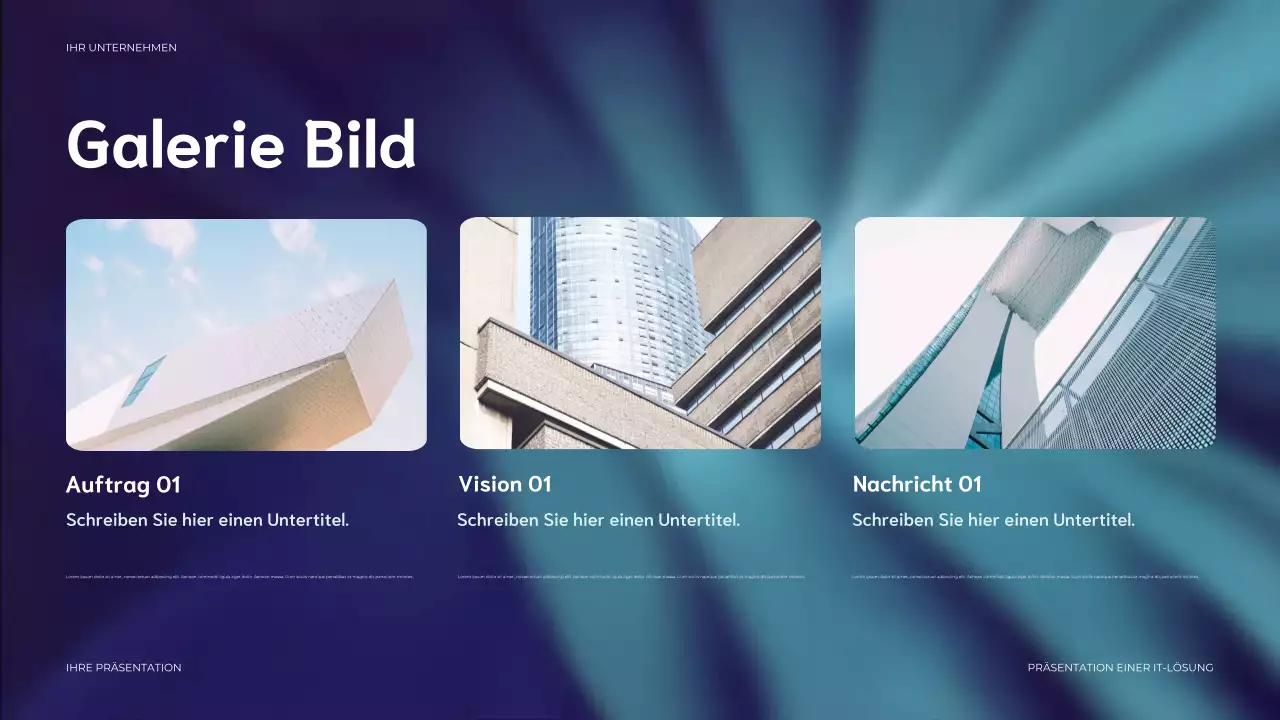 blaue moderne IT-Präsentation