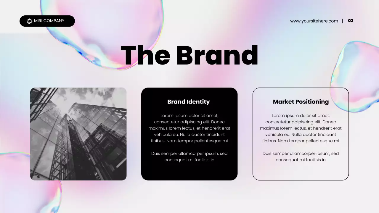 Rainbow Holographic Abstract Content Marketing Promotion Presentation