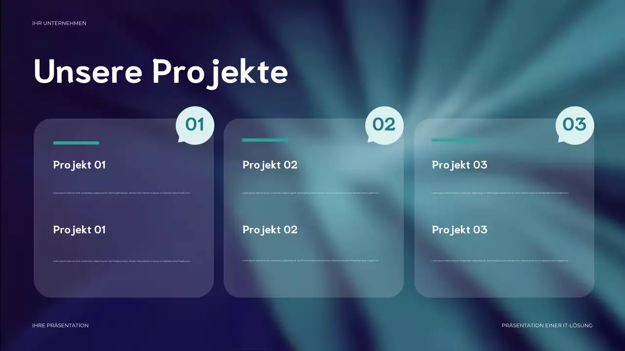 blaue moderne IT-Präsentation