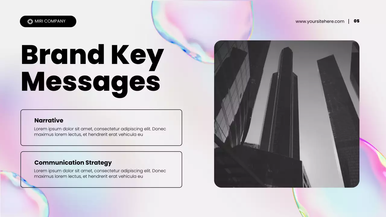 Rainbow Holographic Abstract Content Marketing Promotion Presentation