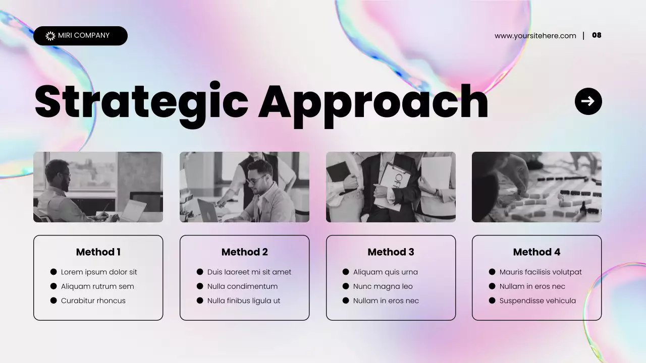 Rainbow Holographic Abstract Content Marketing Promotion Presentation