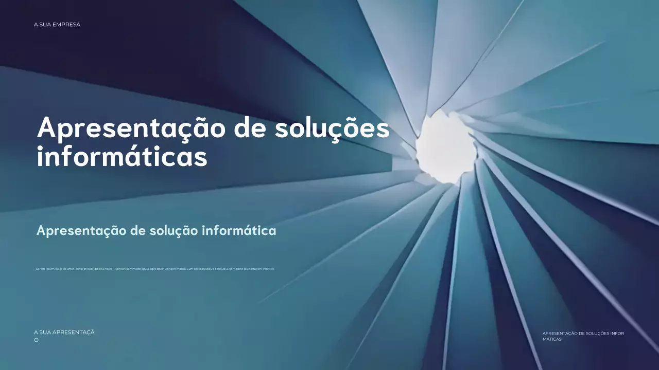 apresentação de TI moderna azul
