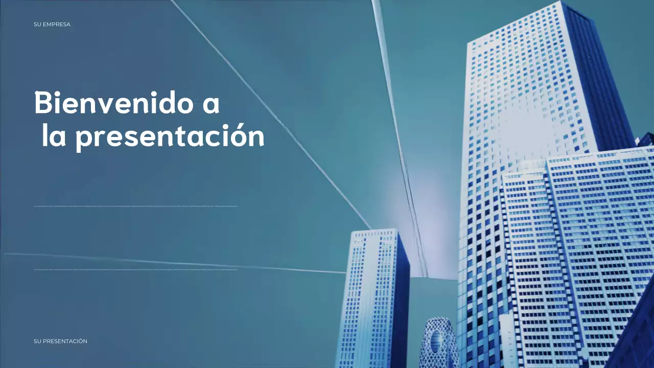 Presentación de TI moderna en color azul