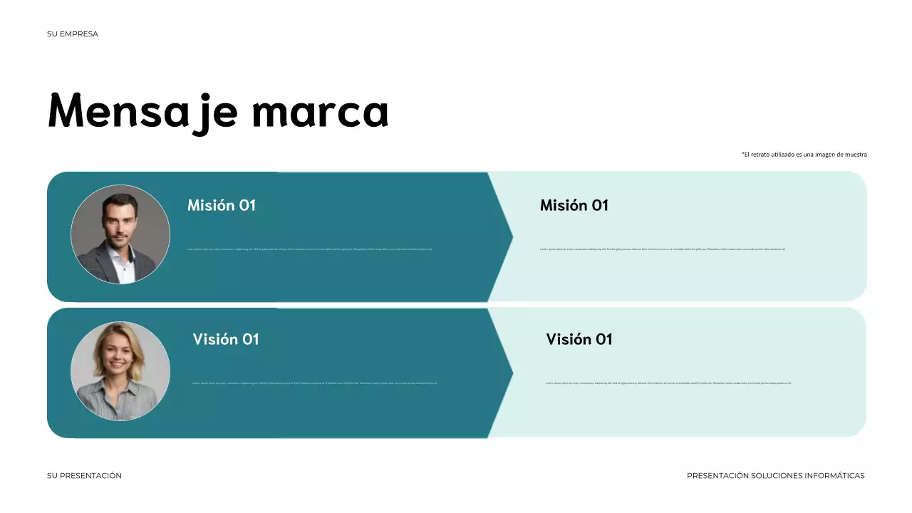 Presentación de TI moderna en color azul