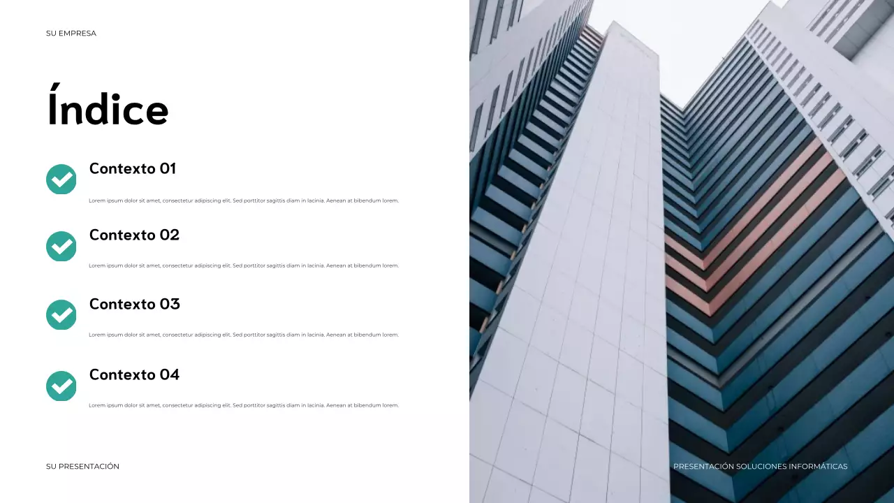 Presentación de TI moderna en color azul