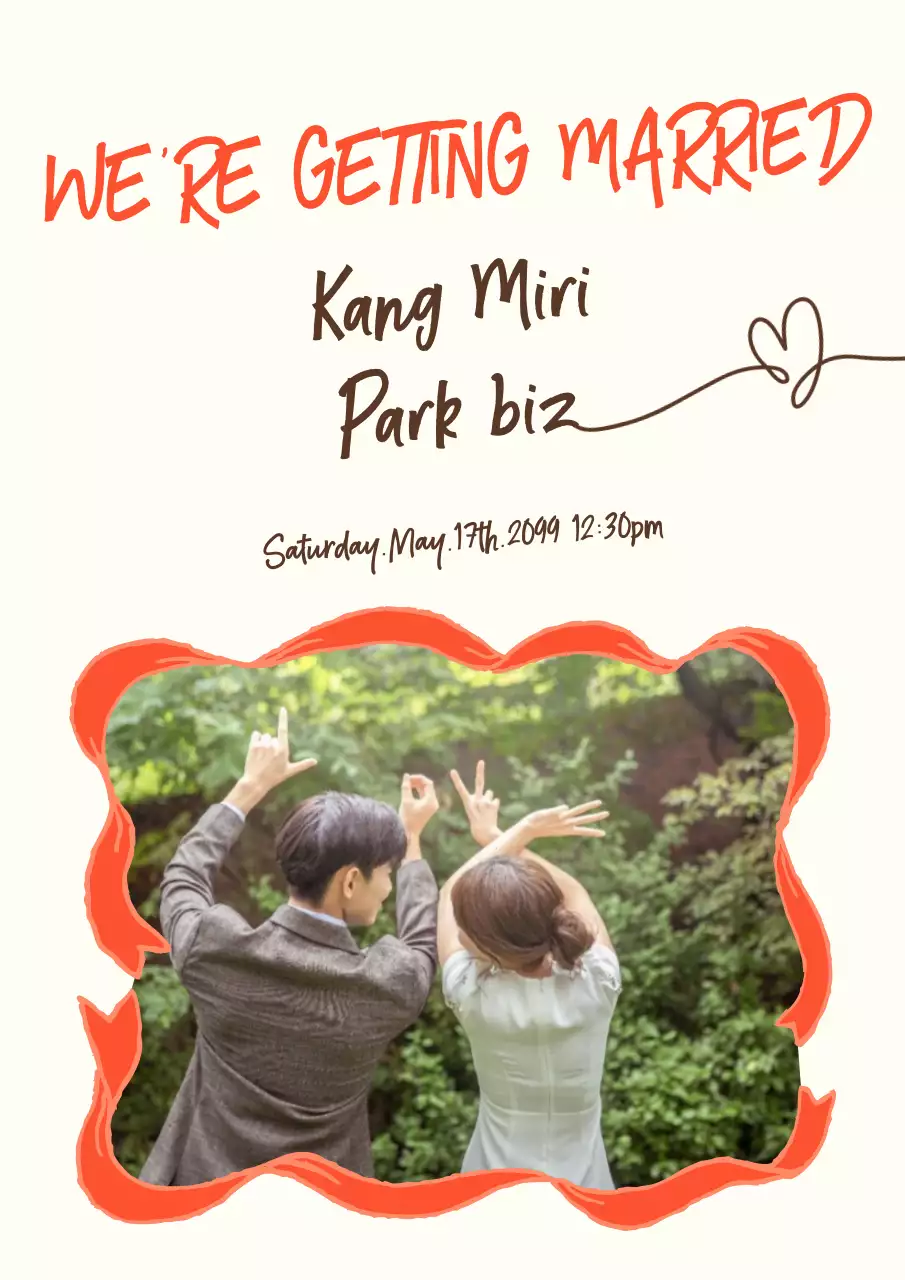 Convite de casamento de bebê bege