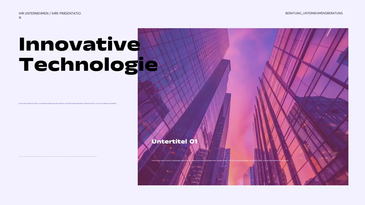 lila moderne Geschäftspräsentation