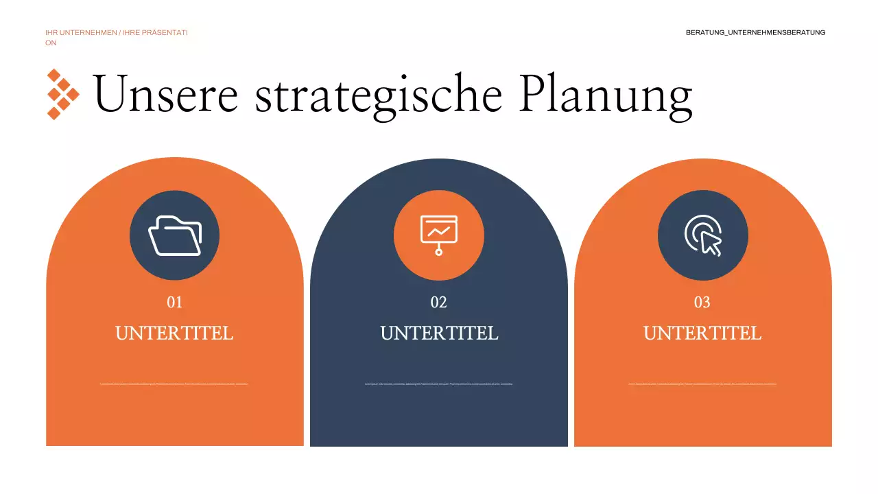 orange moderne geschäftspräsentation