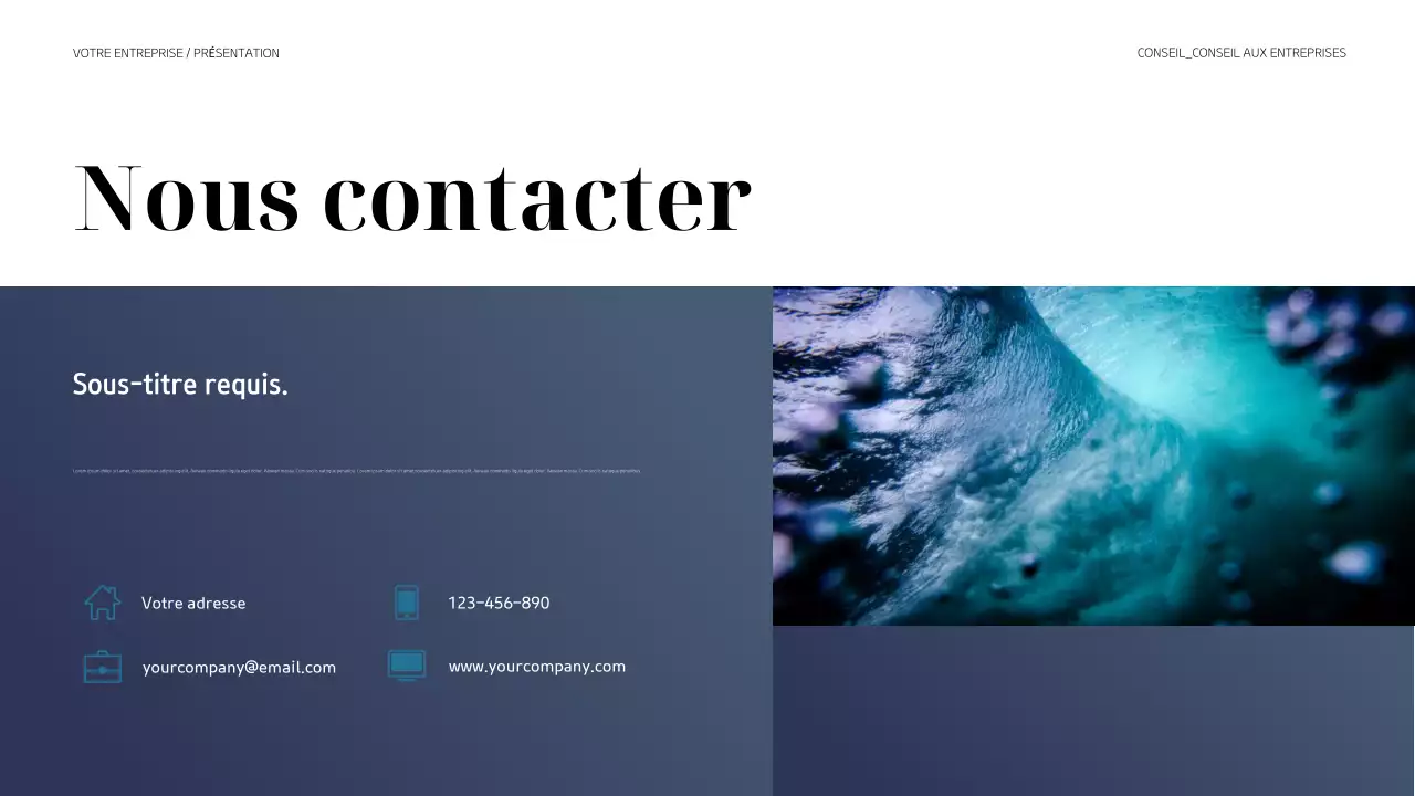 présentation d'entreprise moderne et noire