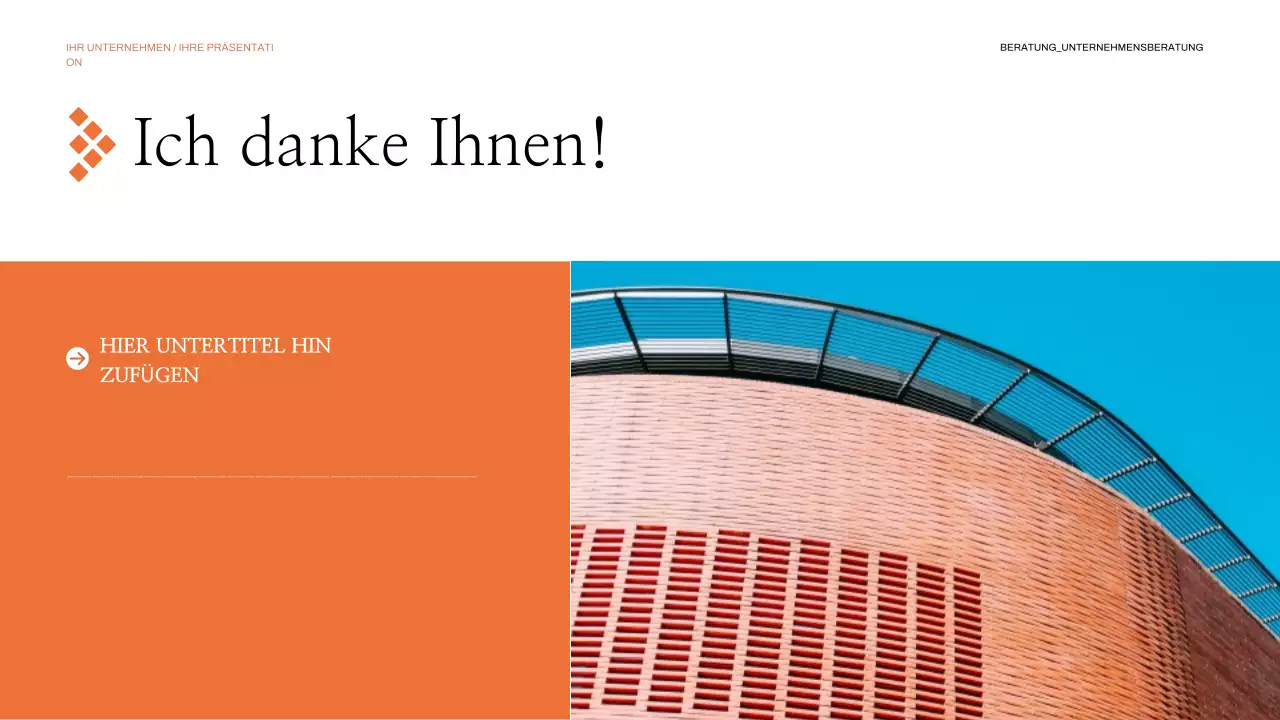 orange moderne geschäftspräsentation