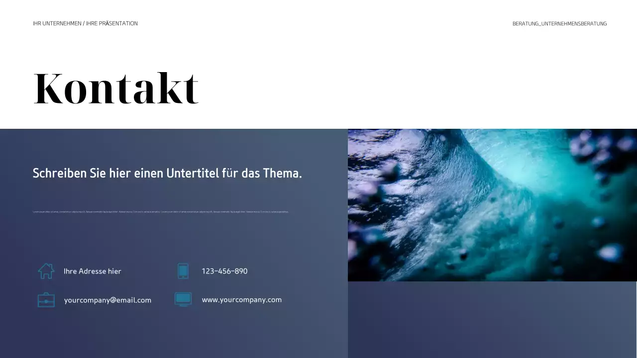 schwarze moderne geschäftspräsentation