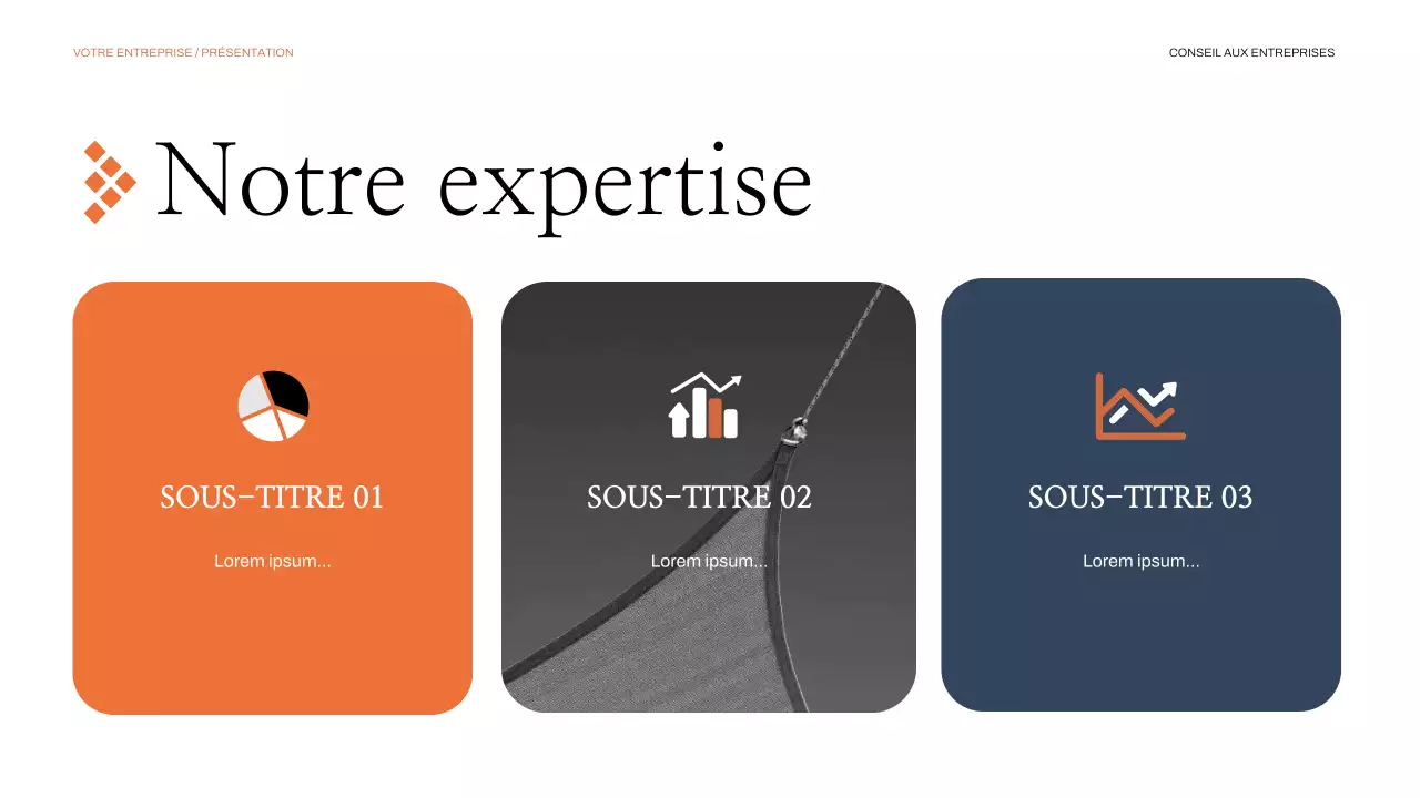 présentation d'entreprise moderne orange