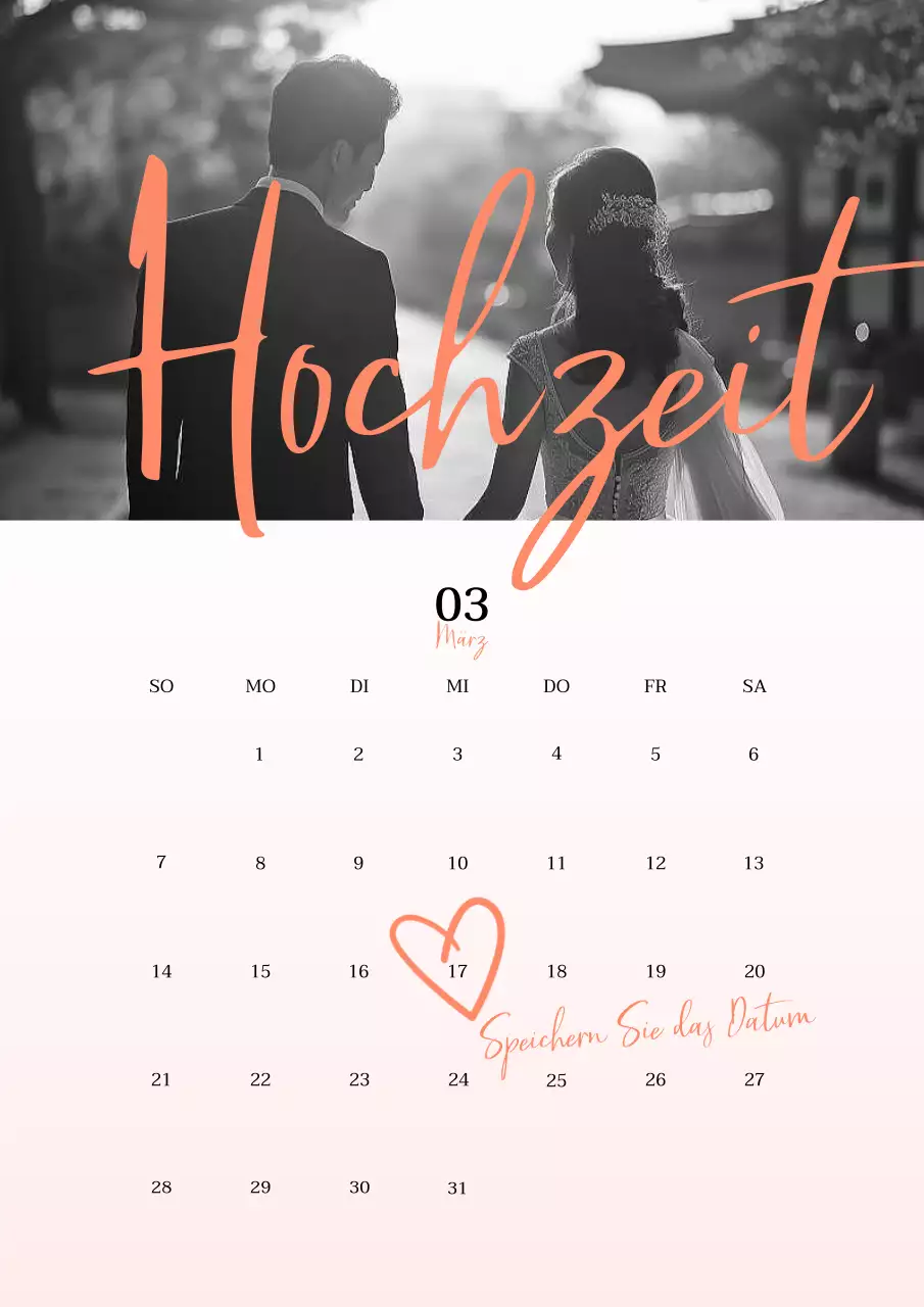 Einfache Hochzeitseinladung in Schwarz und Weiß