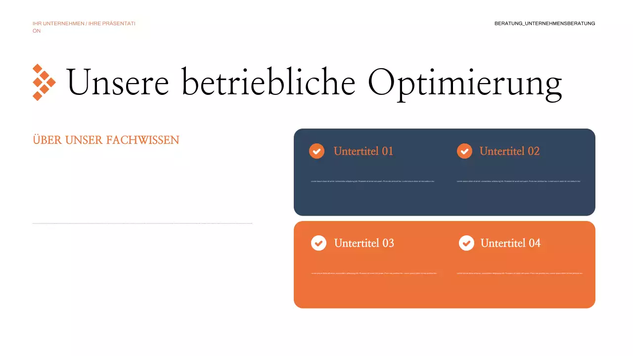 orange moderne geschäftspräsentation