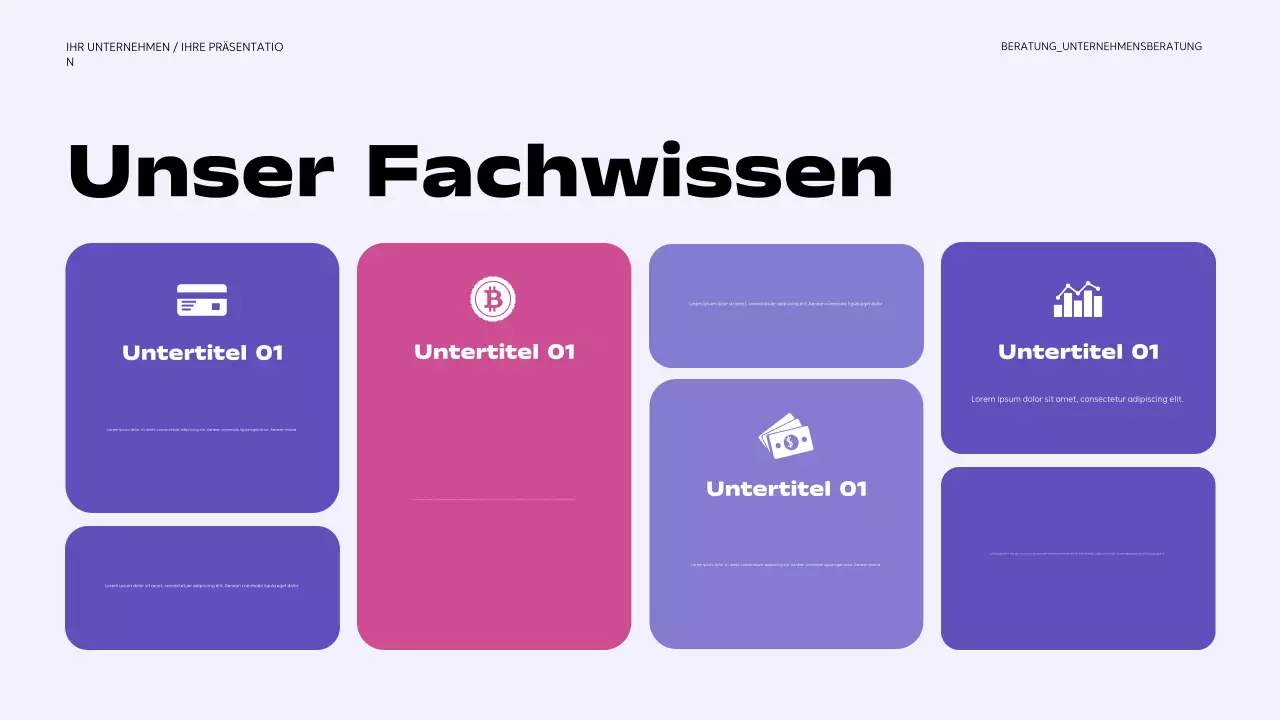 lila moderne Geschäftspräsentation