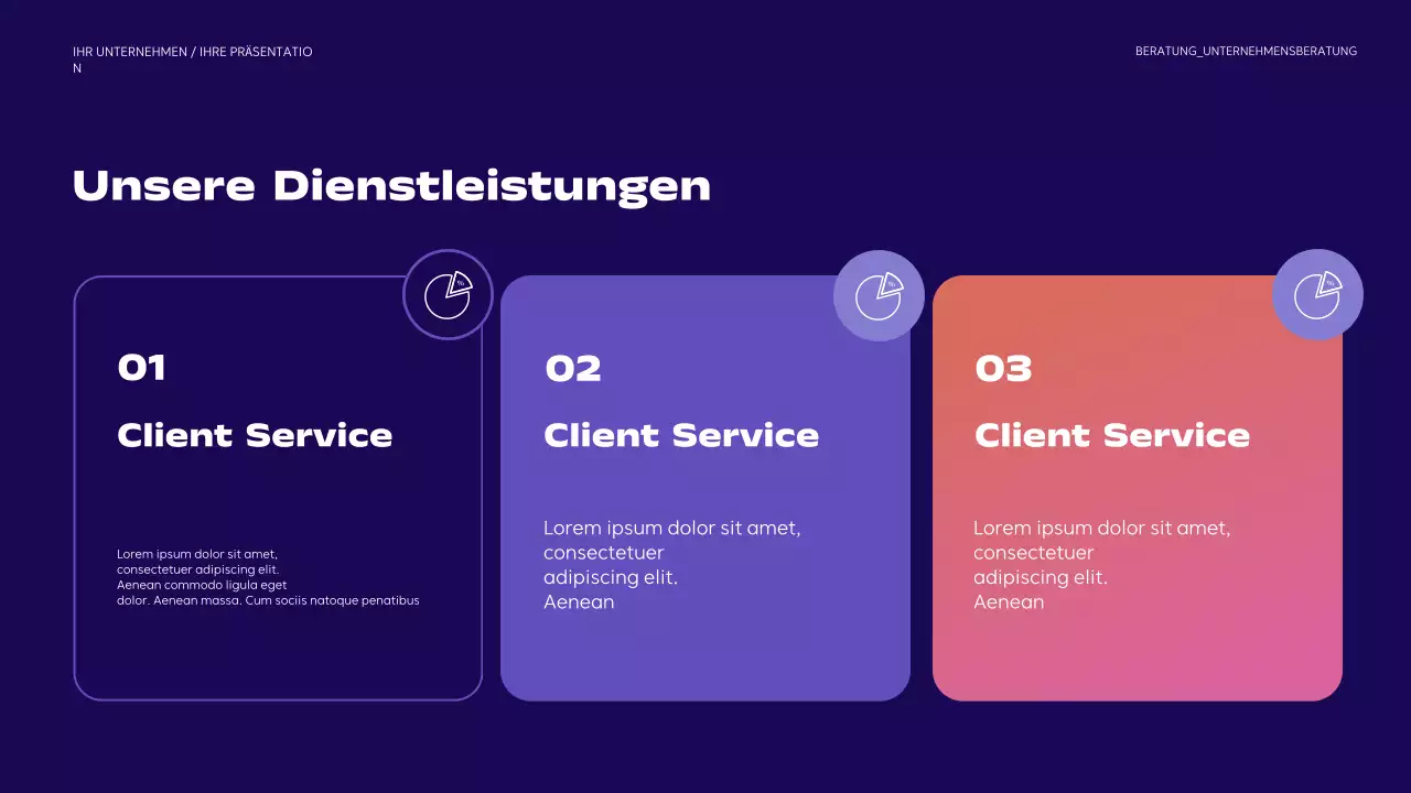 lila moderne Geschäftspräsentation