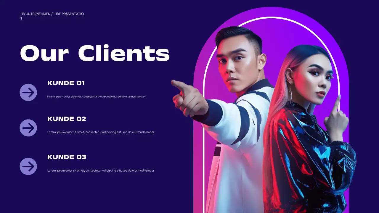 lila moderne Geschäftspräsentation