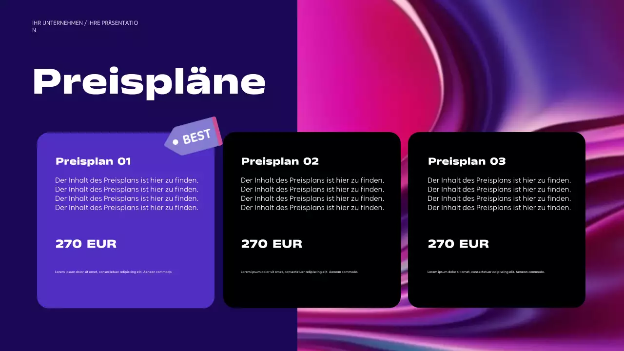 lila moderne Geschäftspräsentation