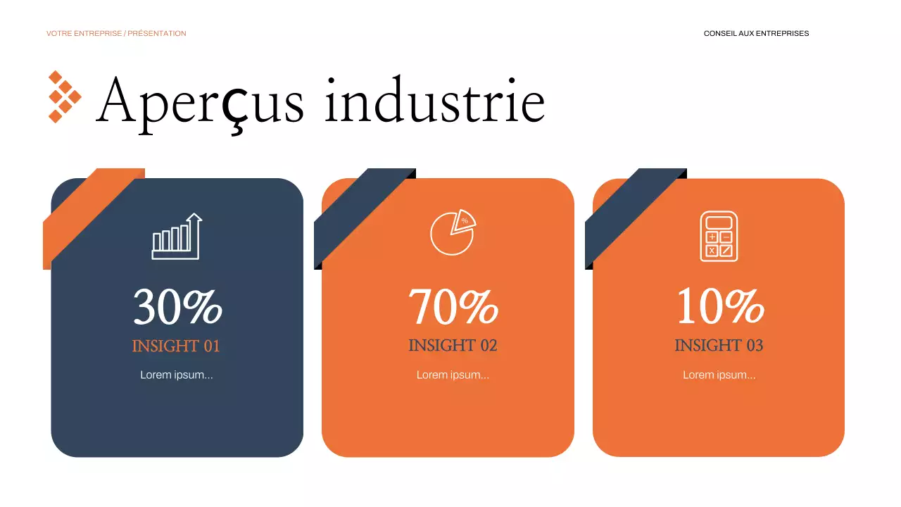 présentation d'entreprise moderne orange