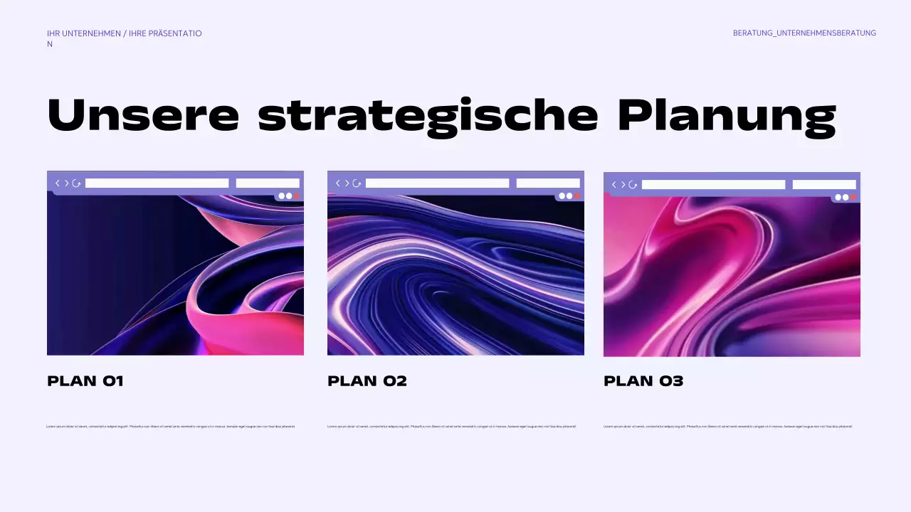 lila moderne Geschäftspräsentation