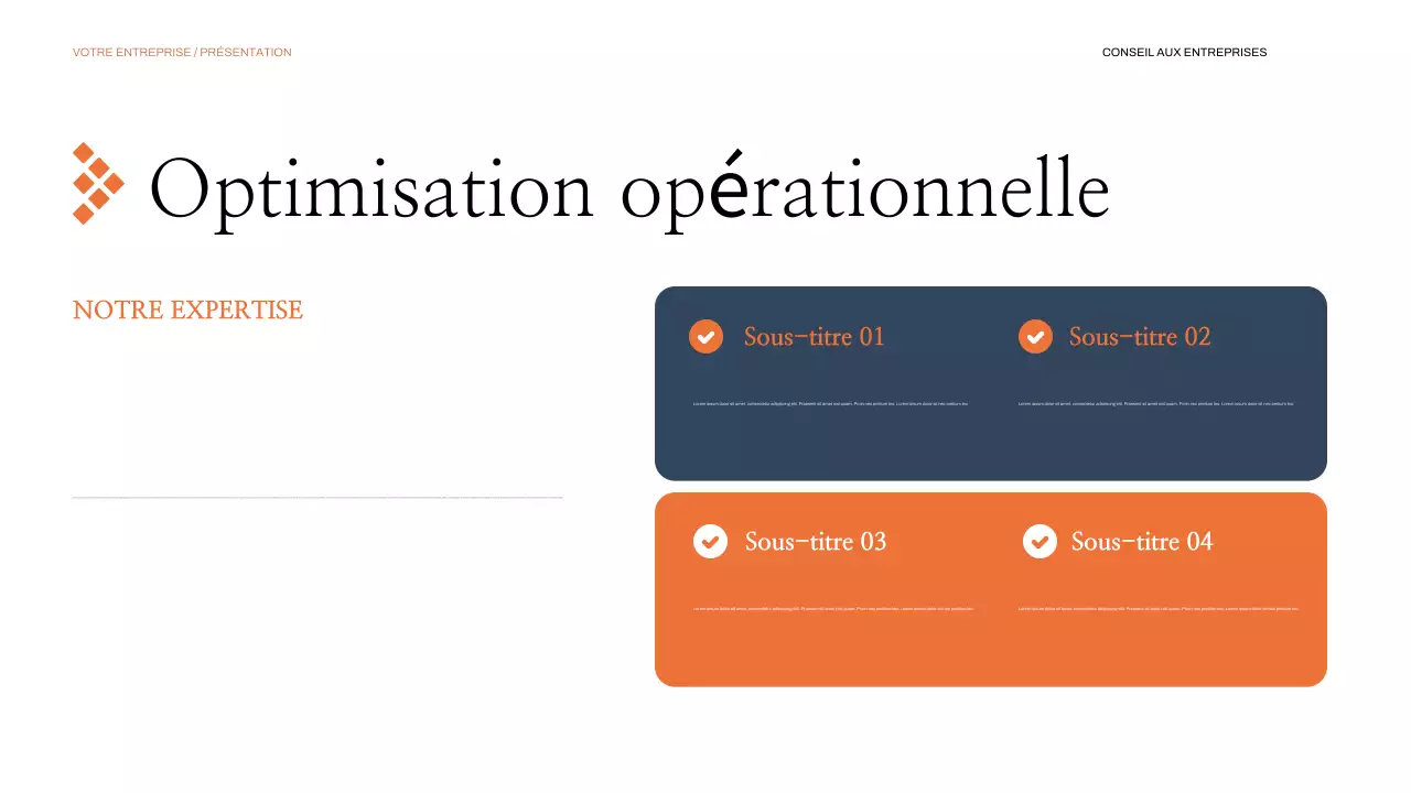 présentation d'entreprise moderne orange