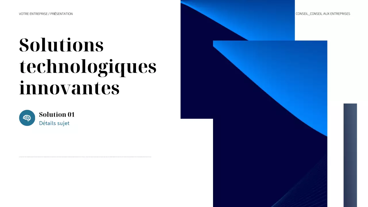 présentation d'entreprise moderne et noire