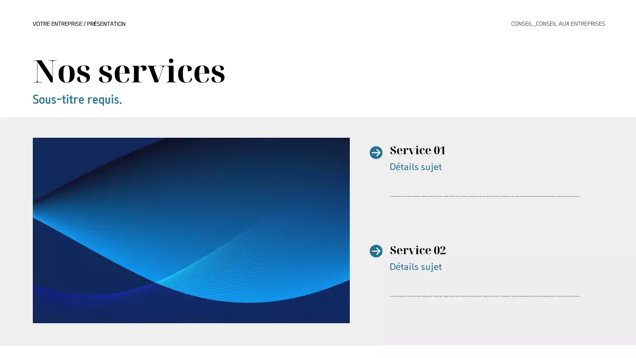 présentation d'entreprise moderne et noire