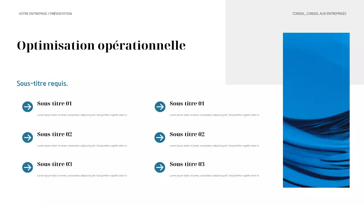 présentation d'entreprise moderne et noire