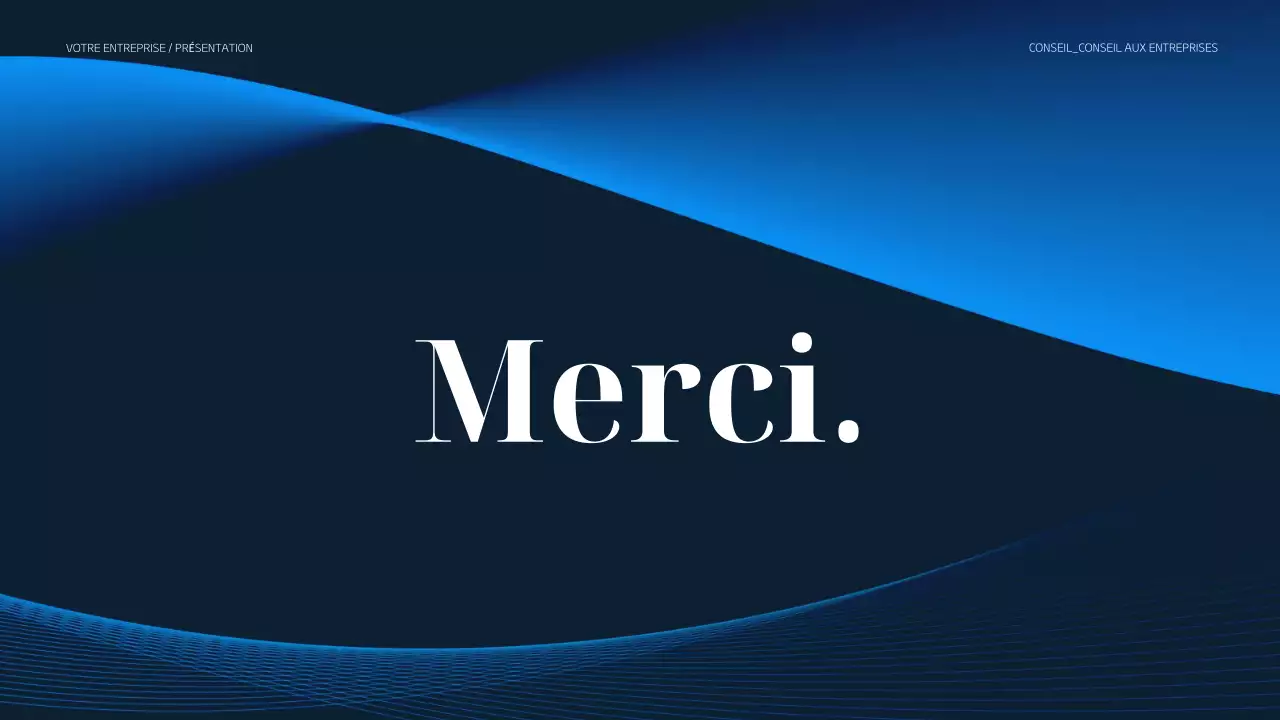 présentation d'entreprise moderne et noire