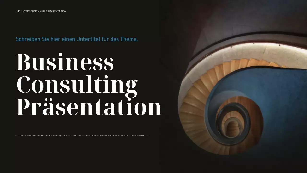 schwarze moderne geschäftspräsentation