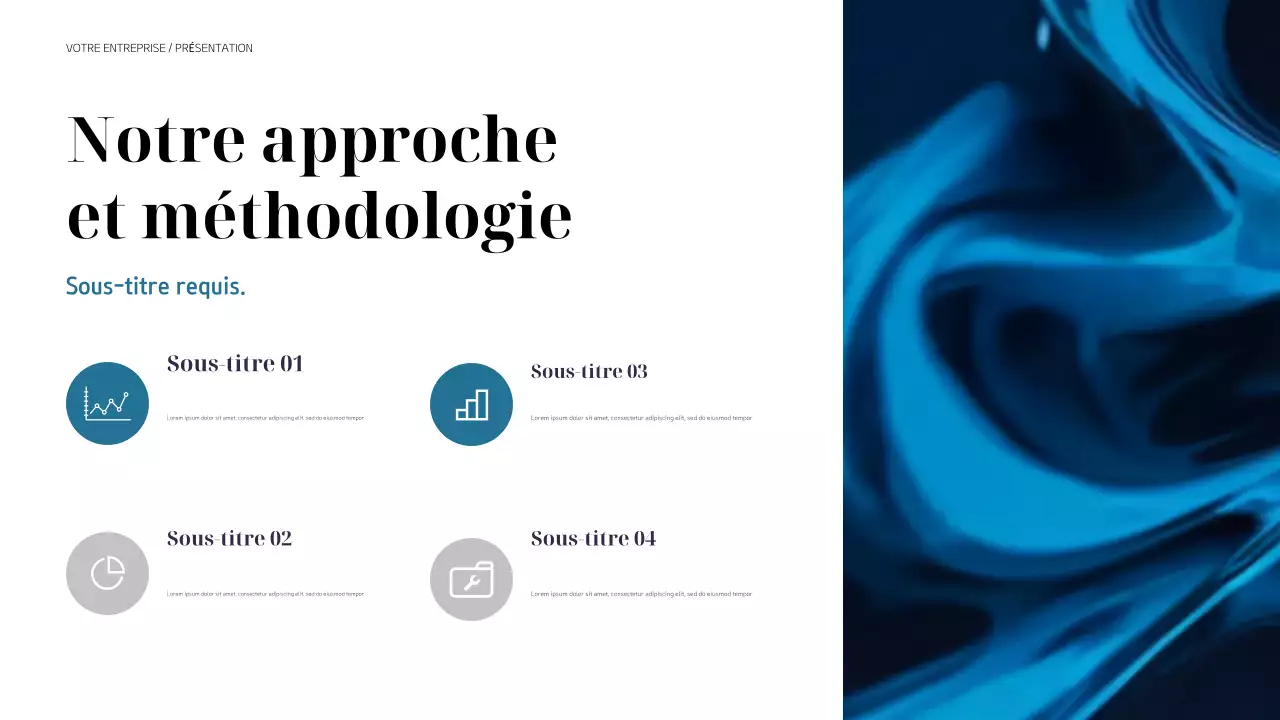 présentation d'entreprise moderne et noire