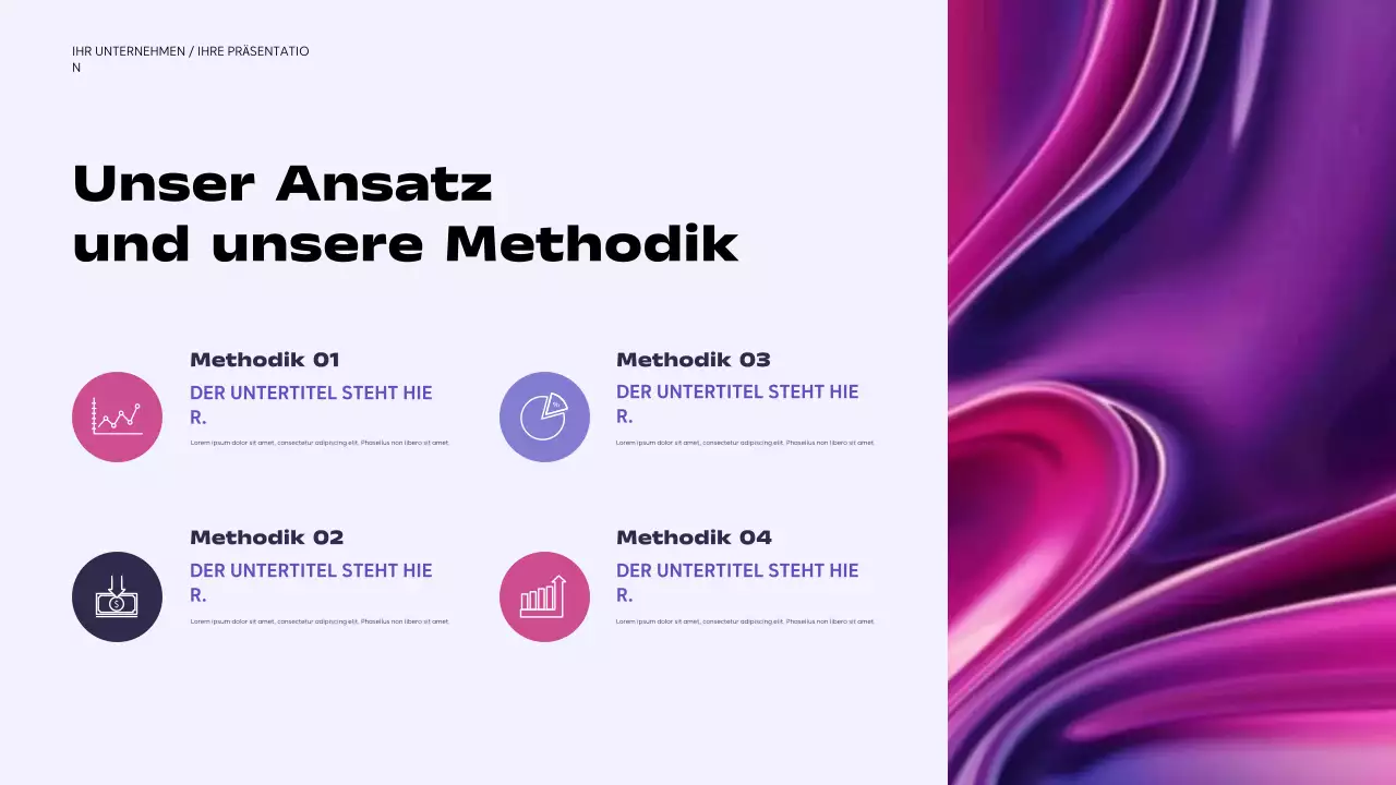 lila moderne Geschäftspräsentation