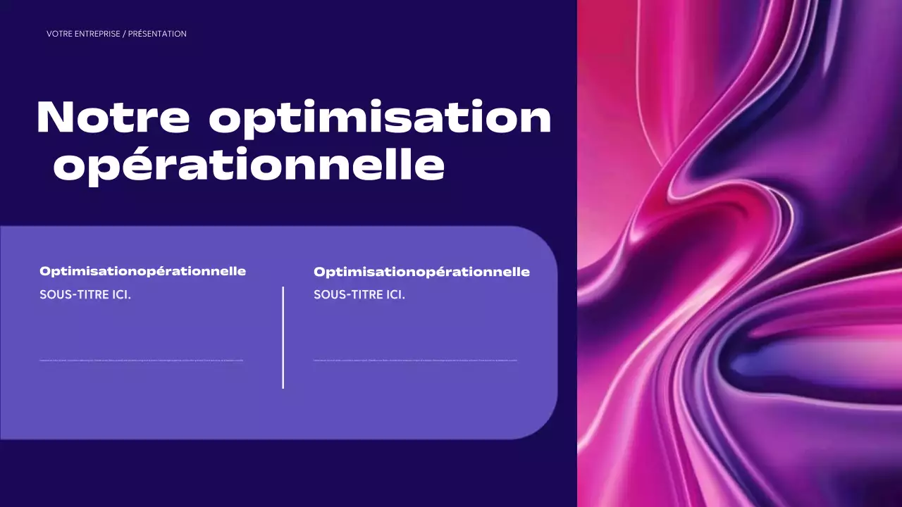 présentation commerciale moderne violette