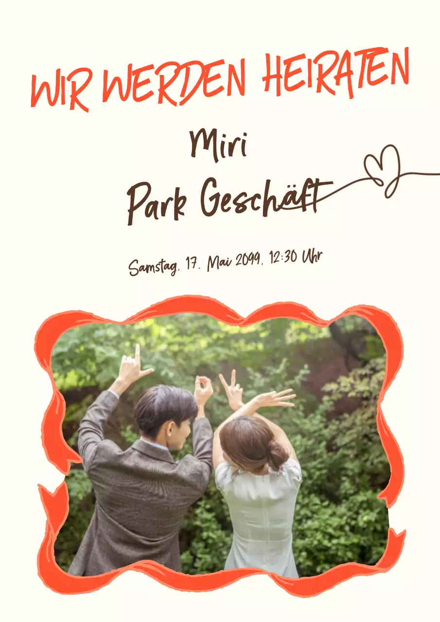 Beige Baby-Hochzeitseinladung