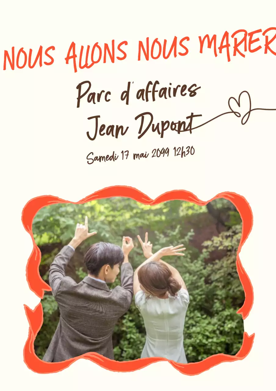 Invitation de mariage beige pour bébé