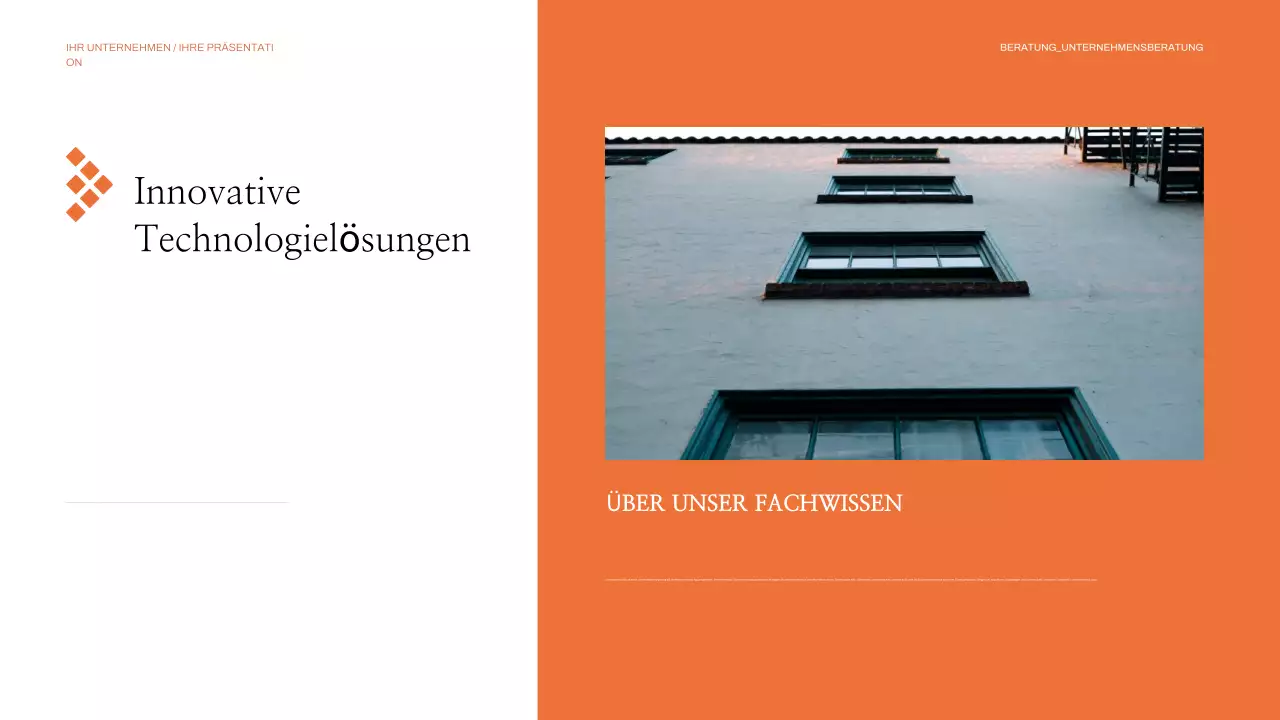 orange moderne geschäftspräsentation