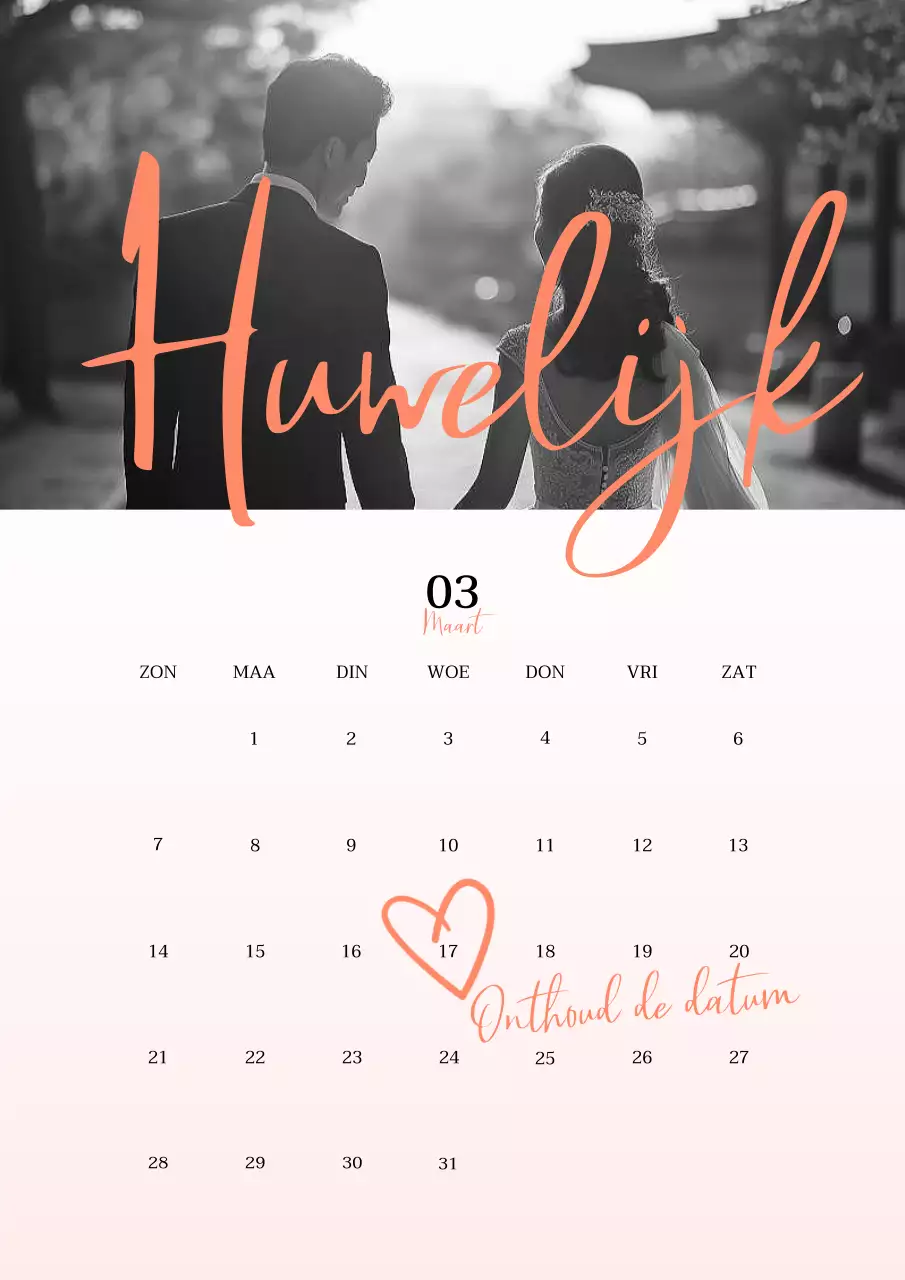 Zwart-witte eenvoudige huwelijksuitnodiging