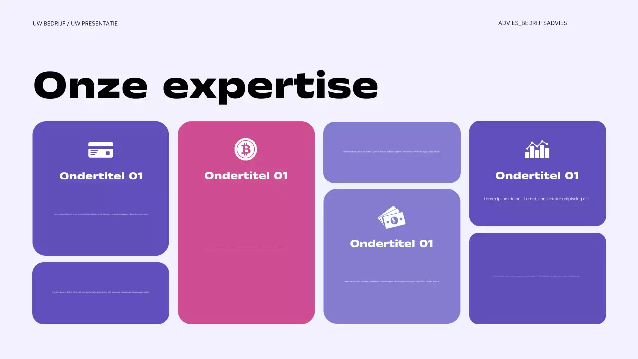 paarse moderne zakelijke presentatie