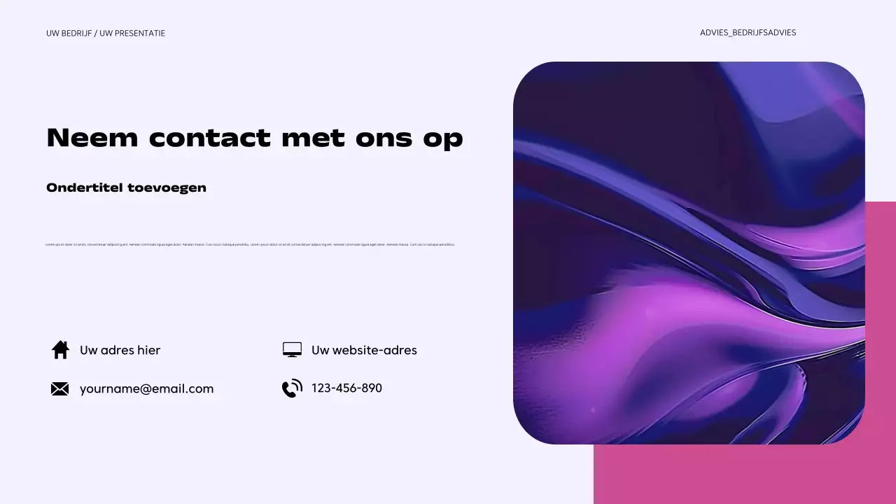 paarse moderne zakelijke presentatie