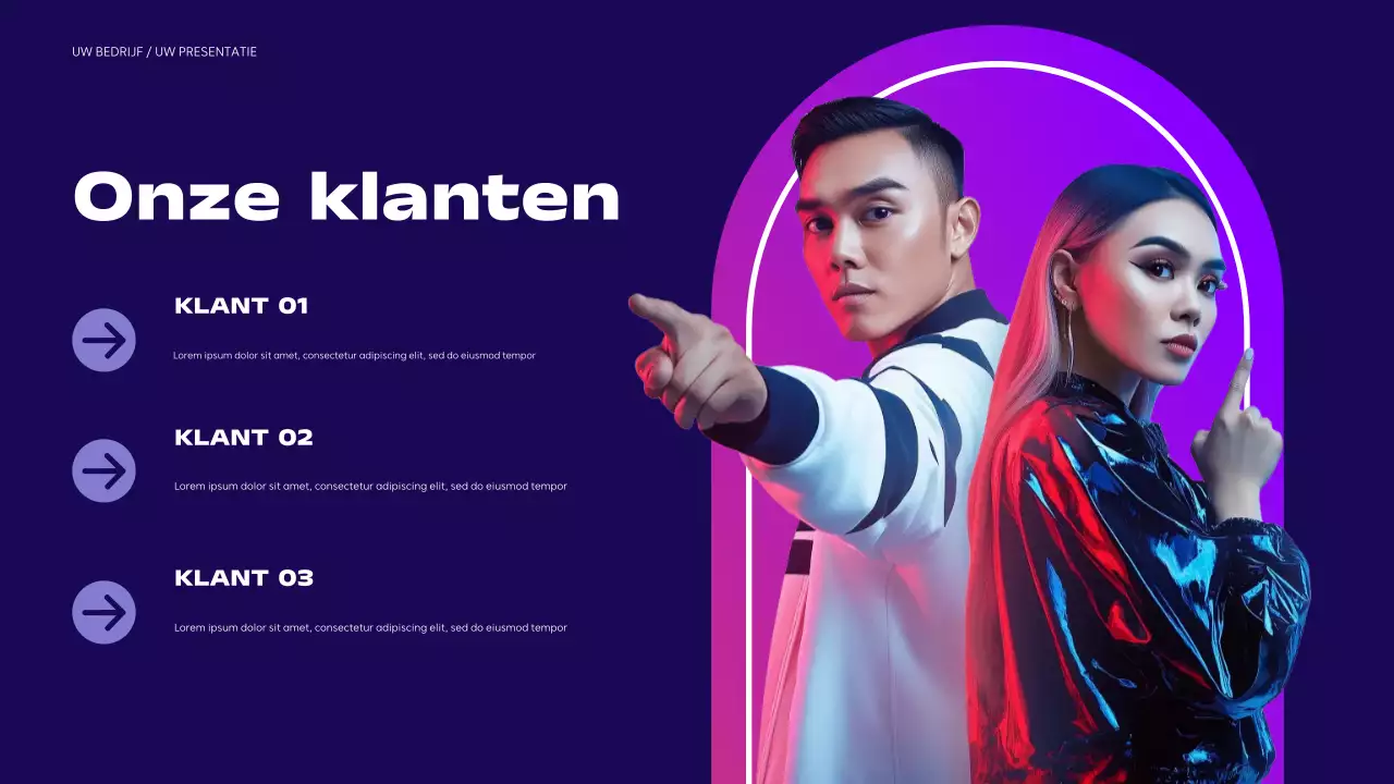 paarse moderne zakelijke presentatie