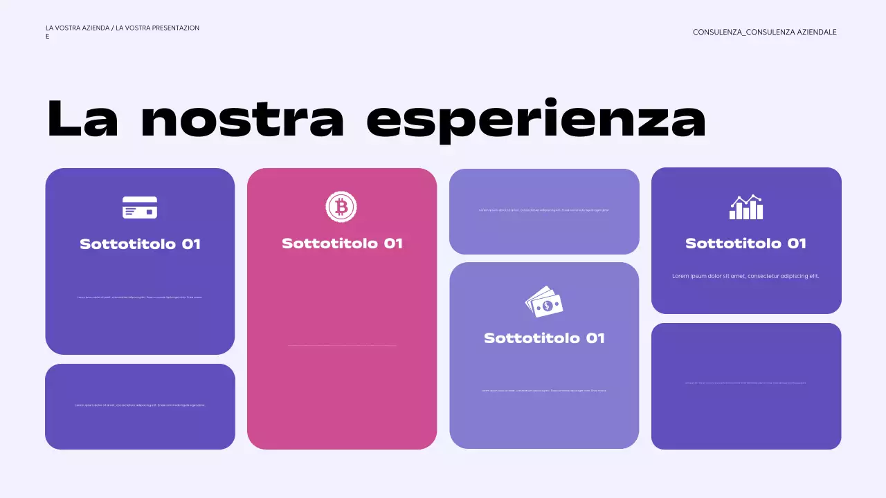 presentazione aziendale moderna viola