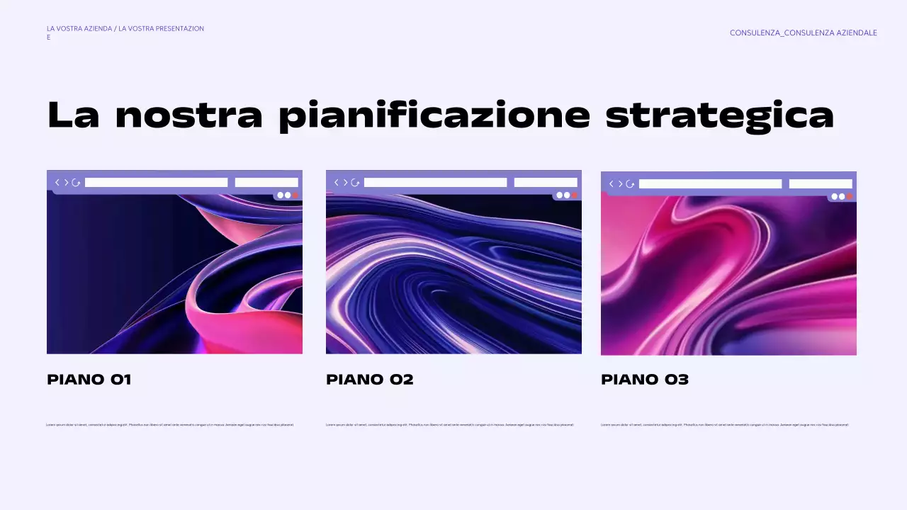 presentazione aziendale moderna viola