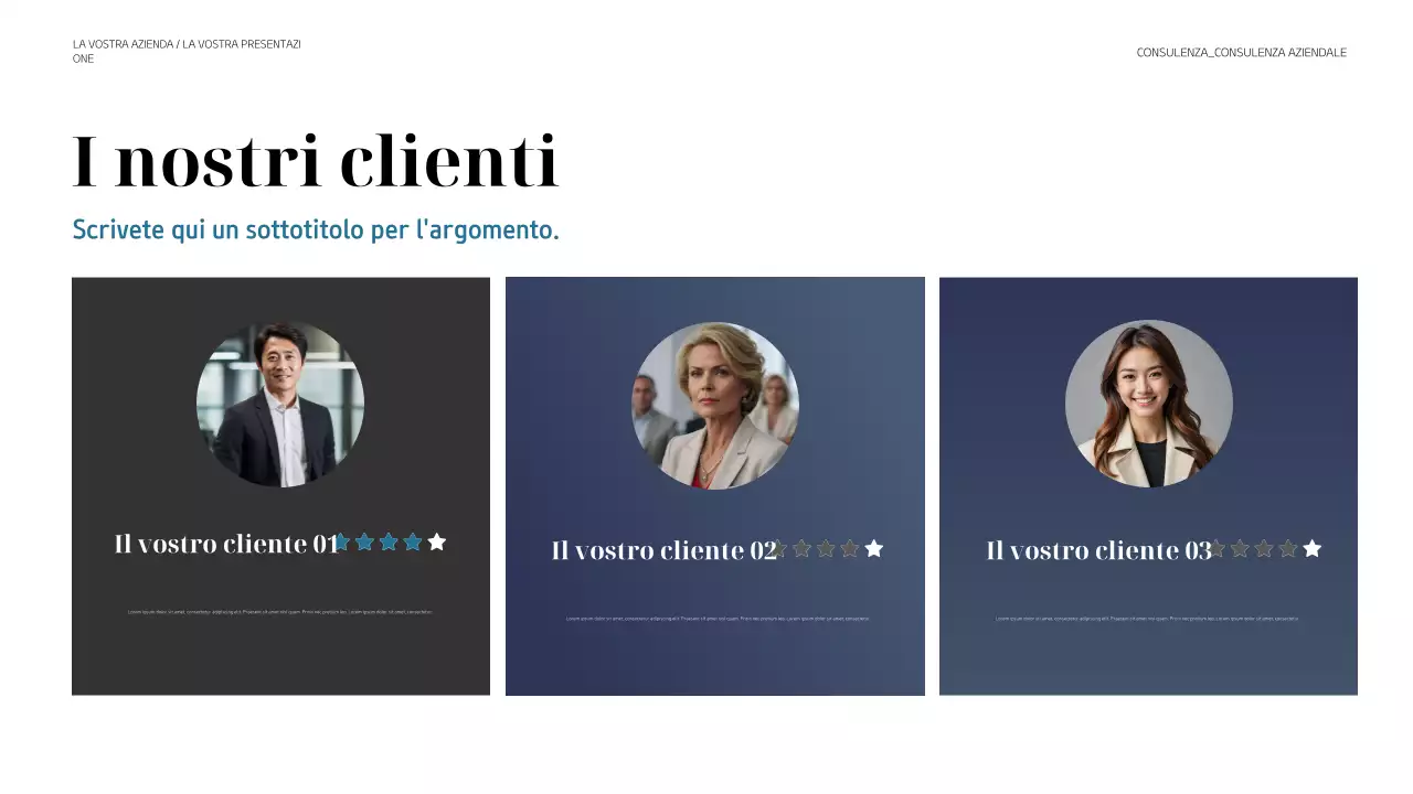 presentazione aziendale moderna nera