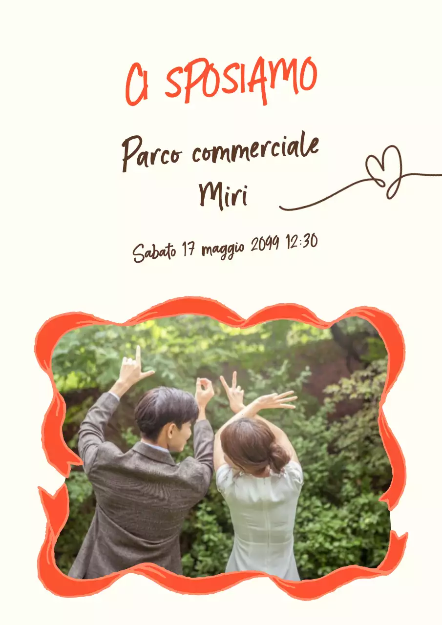 Invito per matrimonio per bambini beige