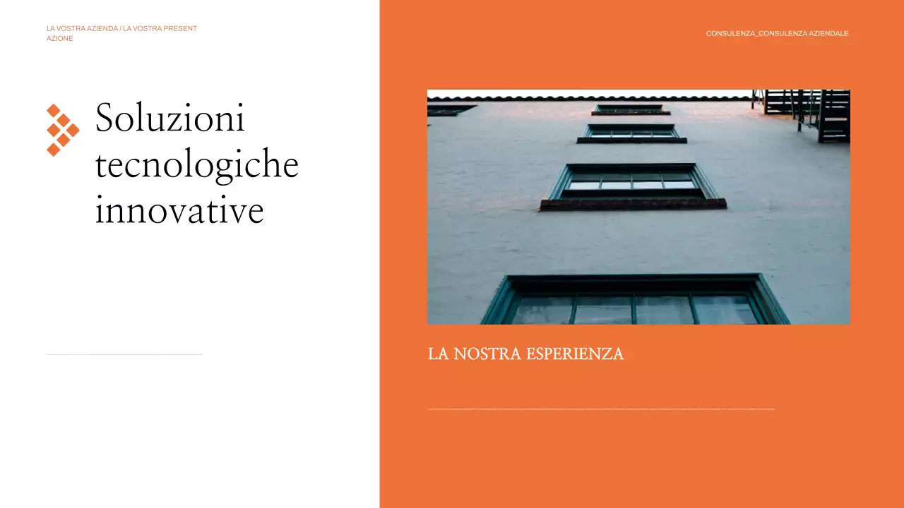 presentazione aziendale moderna arancione
