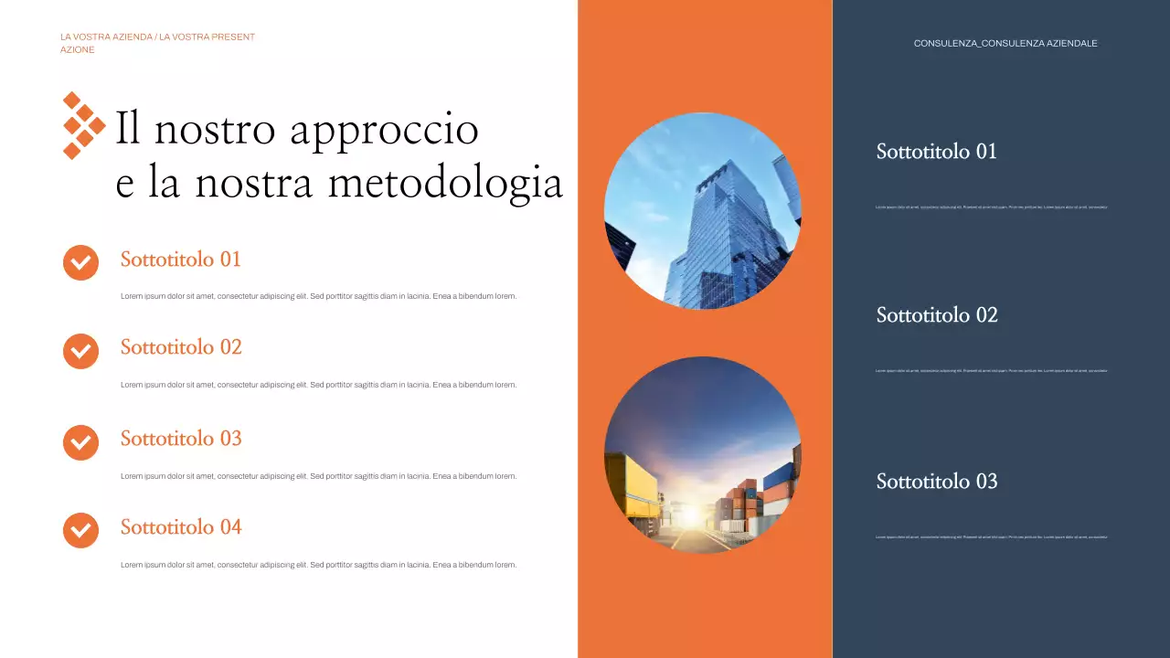 presentazione aziendale moderna arancione